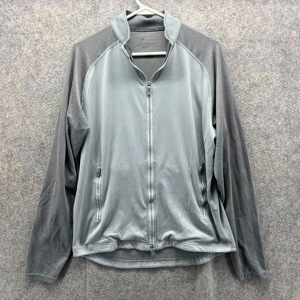 Peter Millar Jacket Womens Medium Gray Full Zip Track Windbreaker Crown Crafted Peter Millar Jacket Womens Medium Gray Full Zip Track Windbreaker Crown Crafted